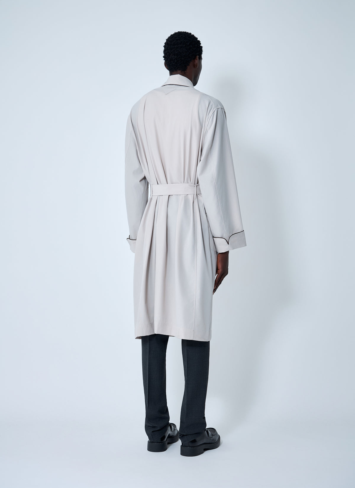 Prada Men Limestone Robe Coat