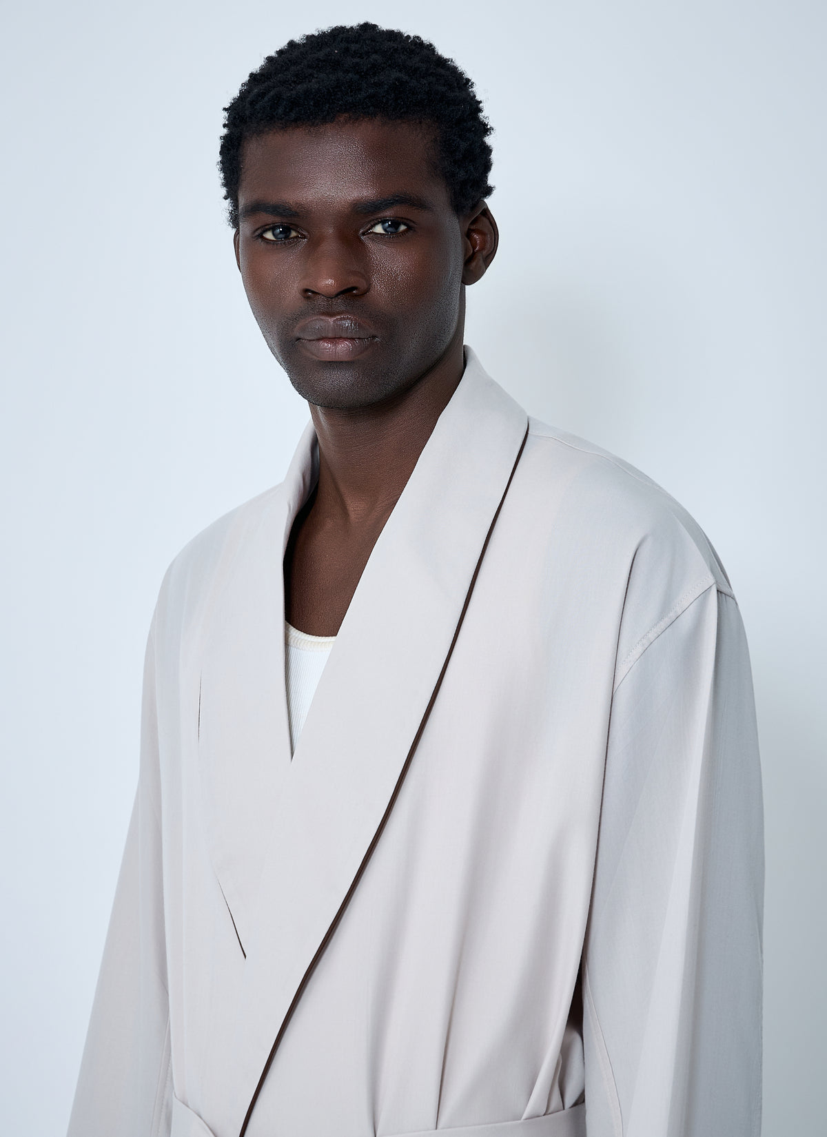 Prada Men Limestone Robe Coat