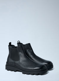 Prada Prada Men Stamped Leather Boots