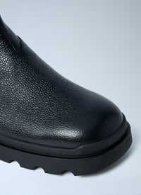 Prada Prada Men Stamped Leather Boots