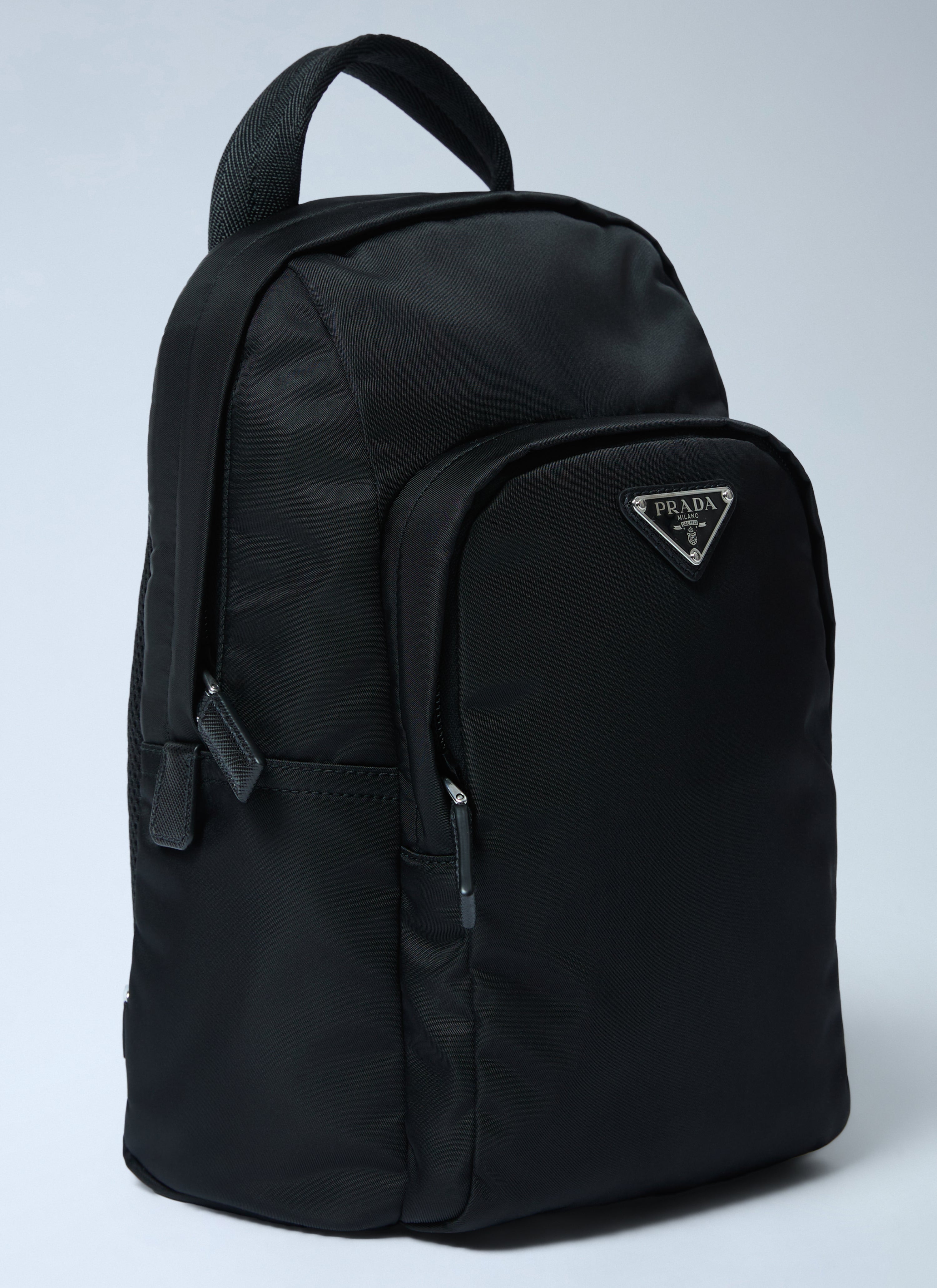 Prada Re-nylon And Saffiano Leather Backpack, Man, Black