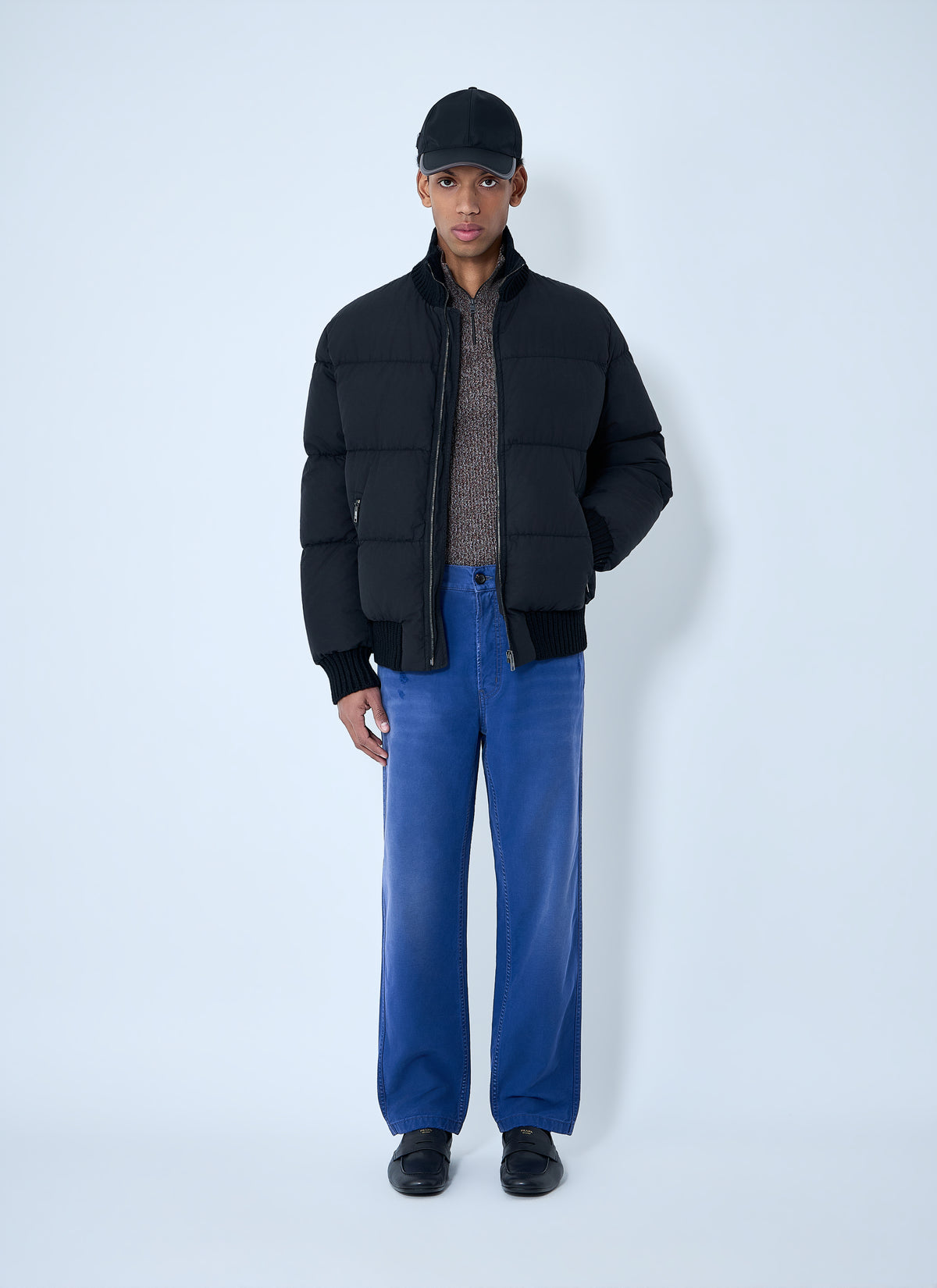 Prada Men High-Neck Puffer Jacket