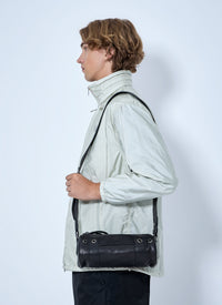 Prada Prada Men Eyelet Detail Leather Cylinder Bag