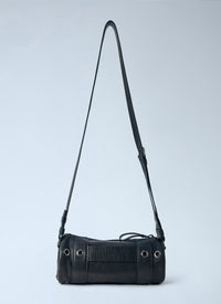 Prada Prada Men Eyelet Detail Leather Cylinder Bag