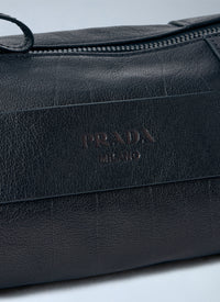 Prada Prada Men Eyelet Detail Leather Cylinder Bag