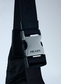 Prada Men Asymmetric Nylon Sling Bag