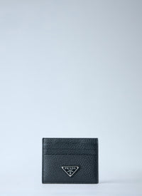 Prada Men Pebbled Leather Bi-Fold Wallet