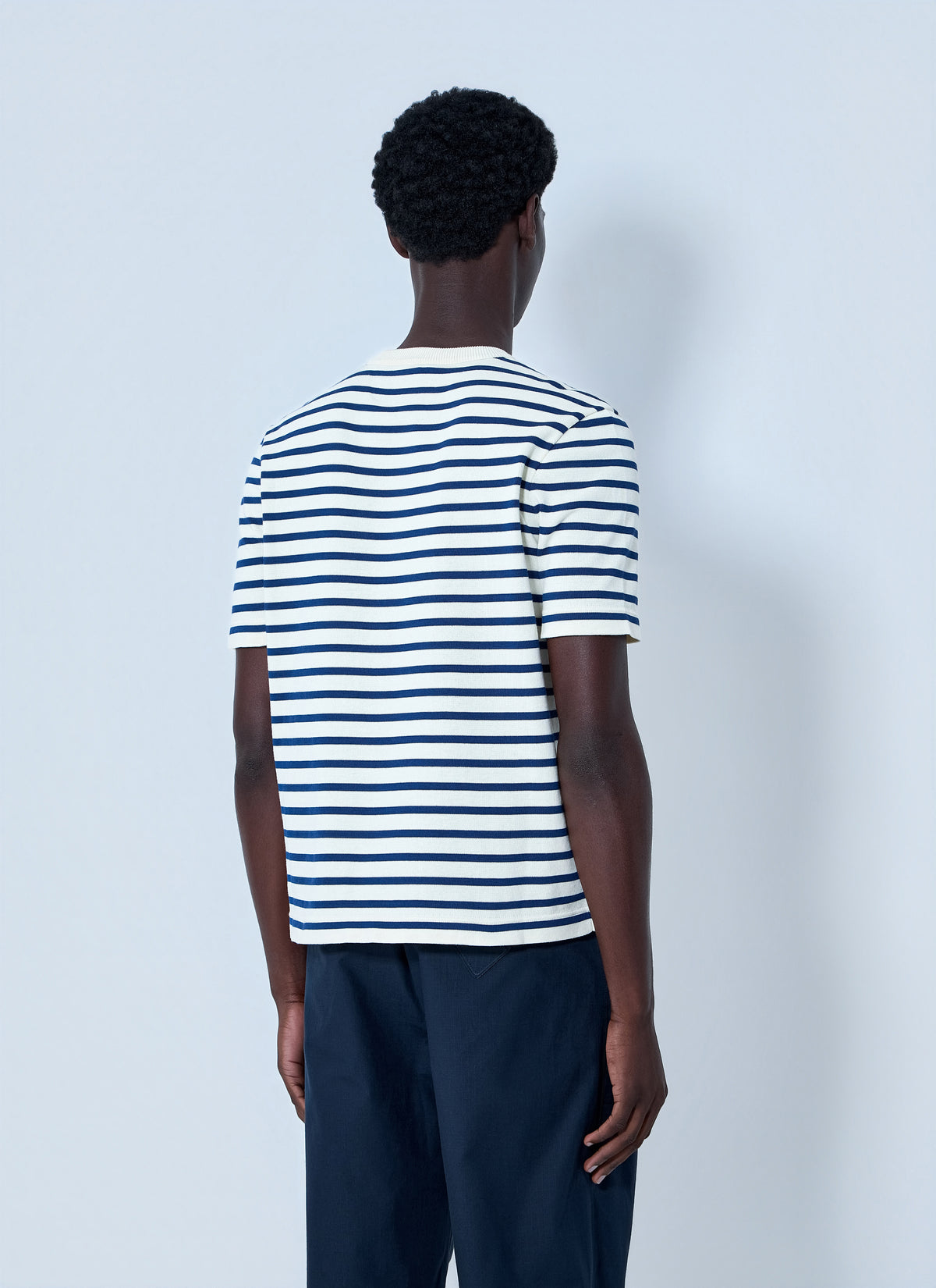 Prada Men Striped Crewneck T-Shirt