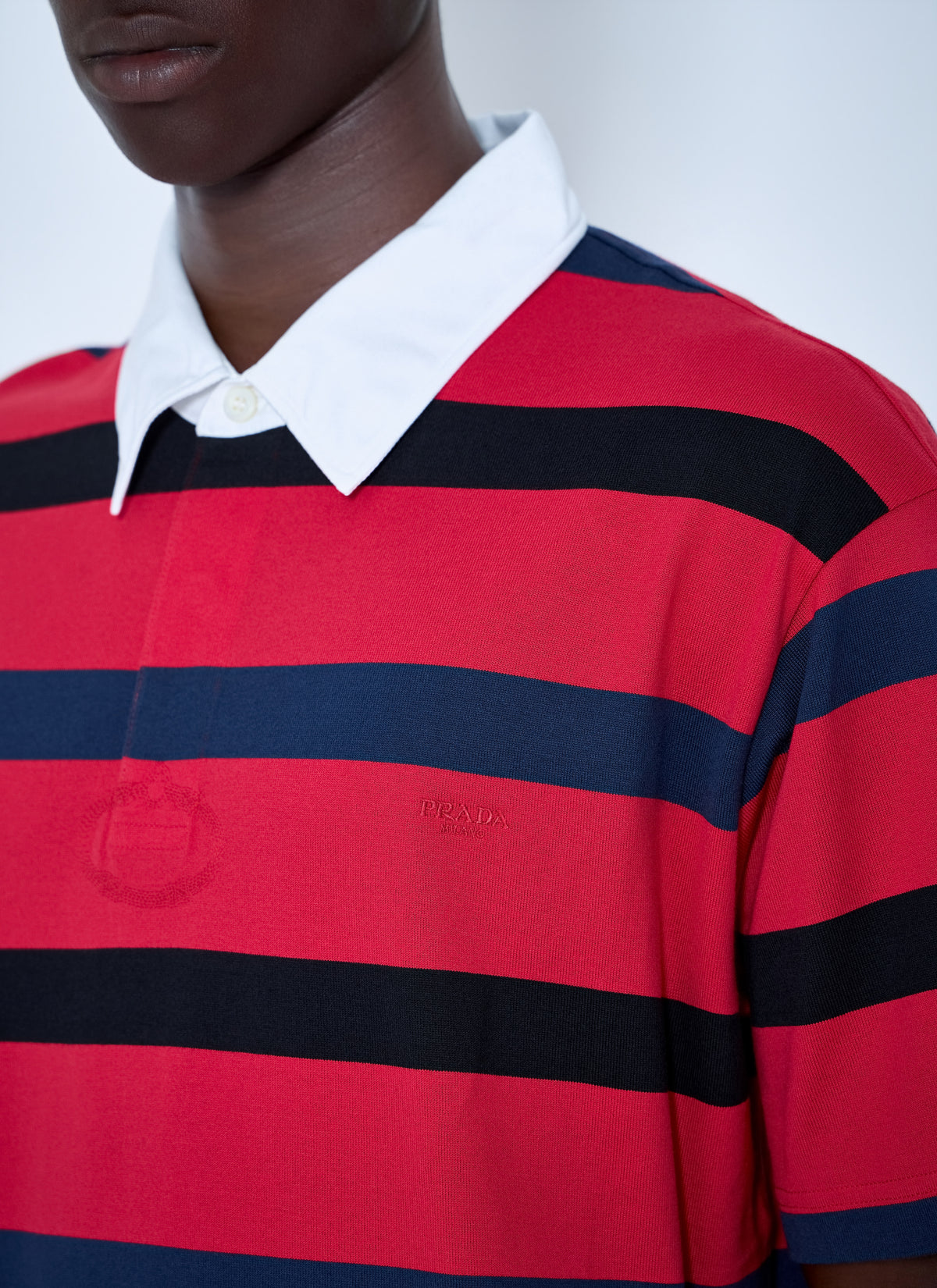 Prada Prada Men Short-Sleeved Cotton Polo Shirt