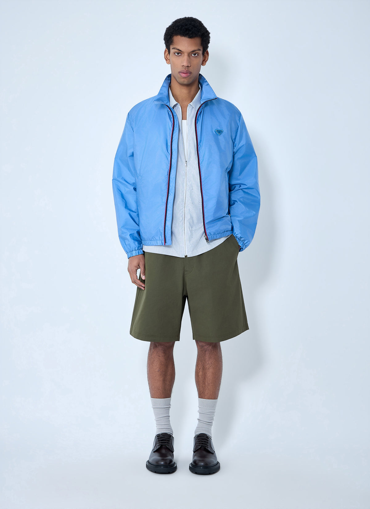 Prada Men High-Neck Zip Jacket