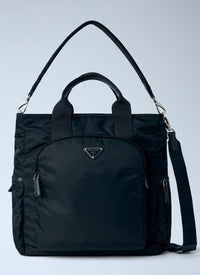 Prada Prada Men Re-Nylon Logo-Plaque Tote Bag