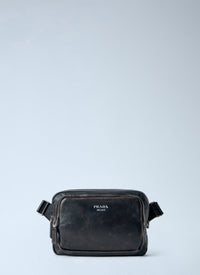 Prada Prada Men Distressed Nappa Leather Shoulder Bag