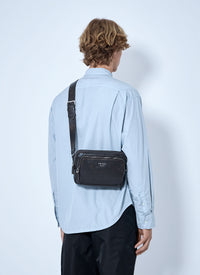 Prada Prada Men Distressed Nappa Leather Shoulder Bag