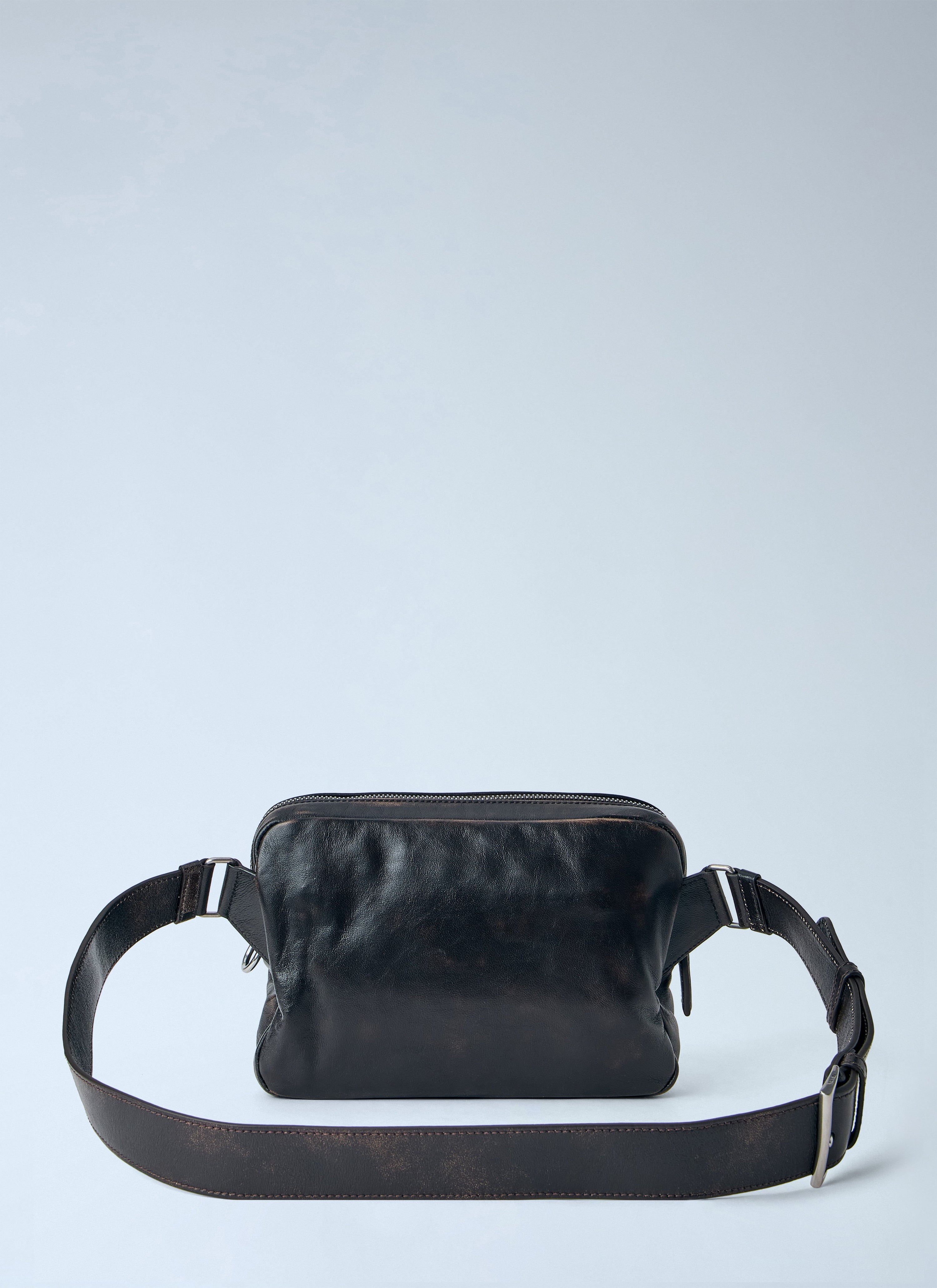 Prada Prada Men Distressed Nappa Leather Shoulder Bag