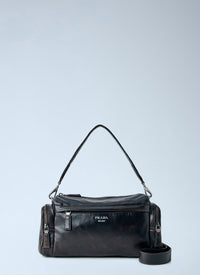 Prada Prada Men Distressed Nappa Leather Shoulder Bag