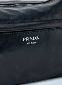 Prada Prada Men Distressed Nappa Leather Shoulder Bag