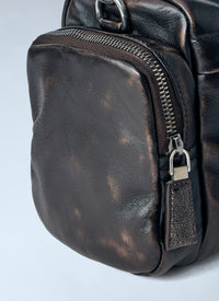 Prada Prada Men Distressed Nappa Leather Shoulder Bag