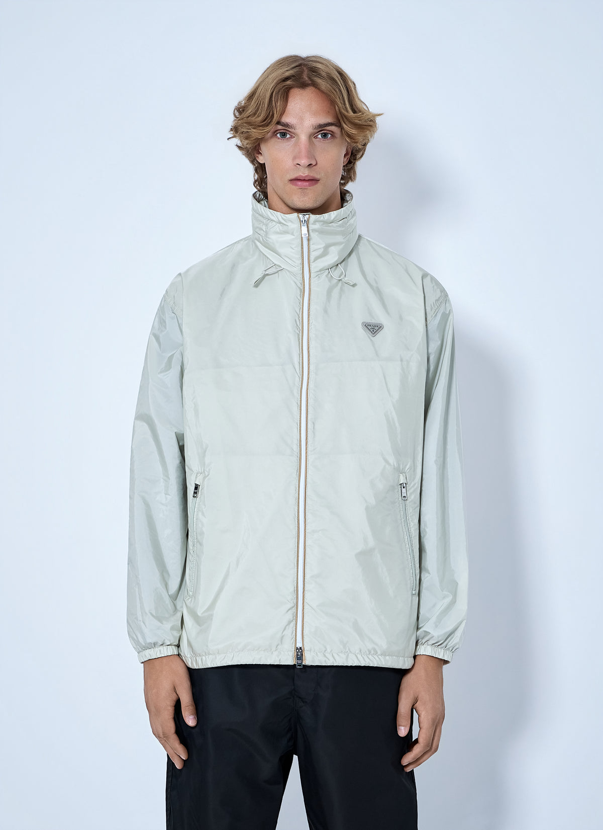 Prada Men High-Neck Zip Jacket