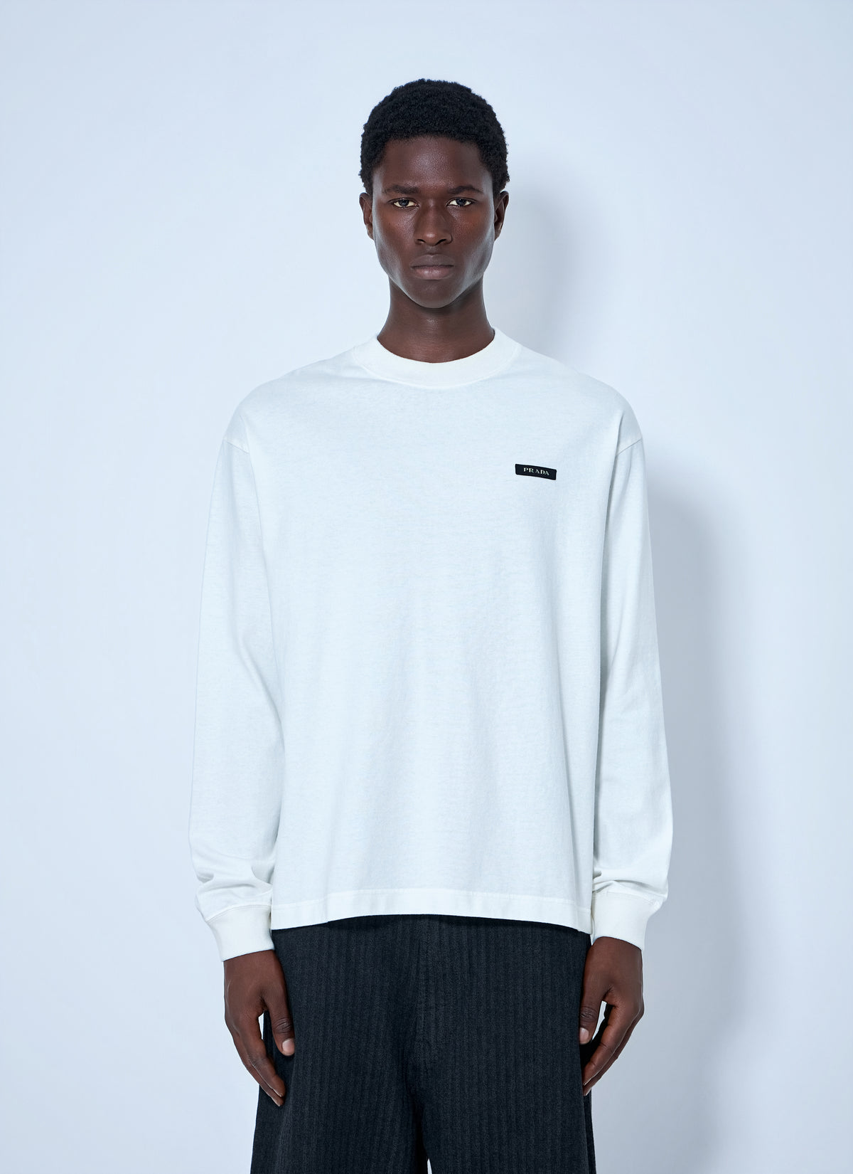 Prada Men Long Sleeve Logo Sweatshirt