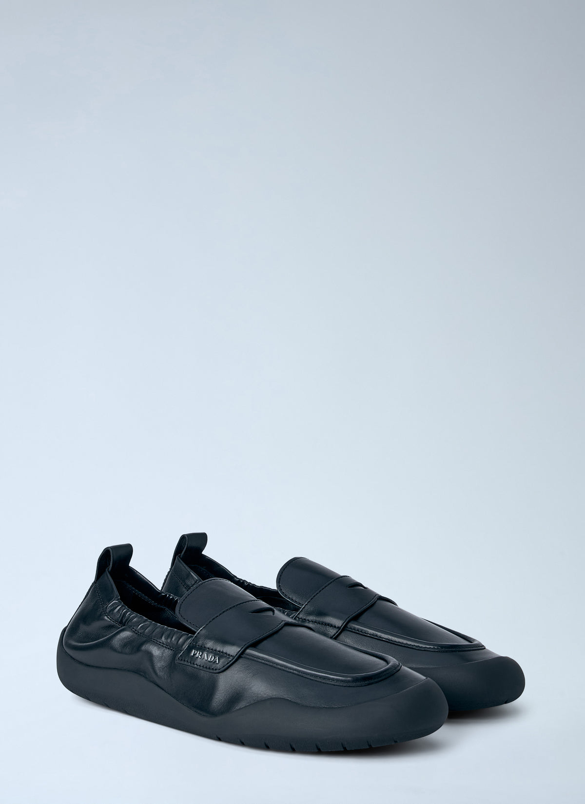 Prada Prada Men Leather Slip-On Loafers
