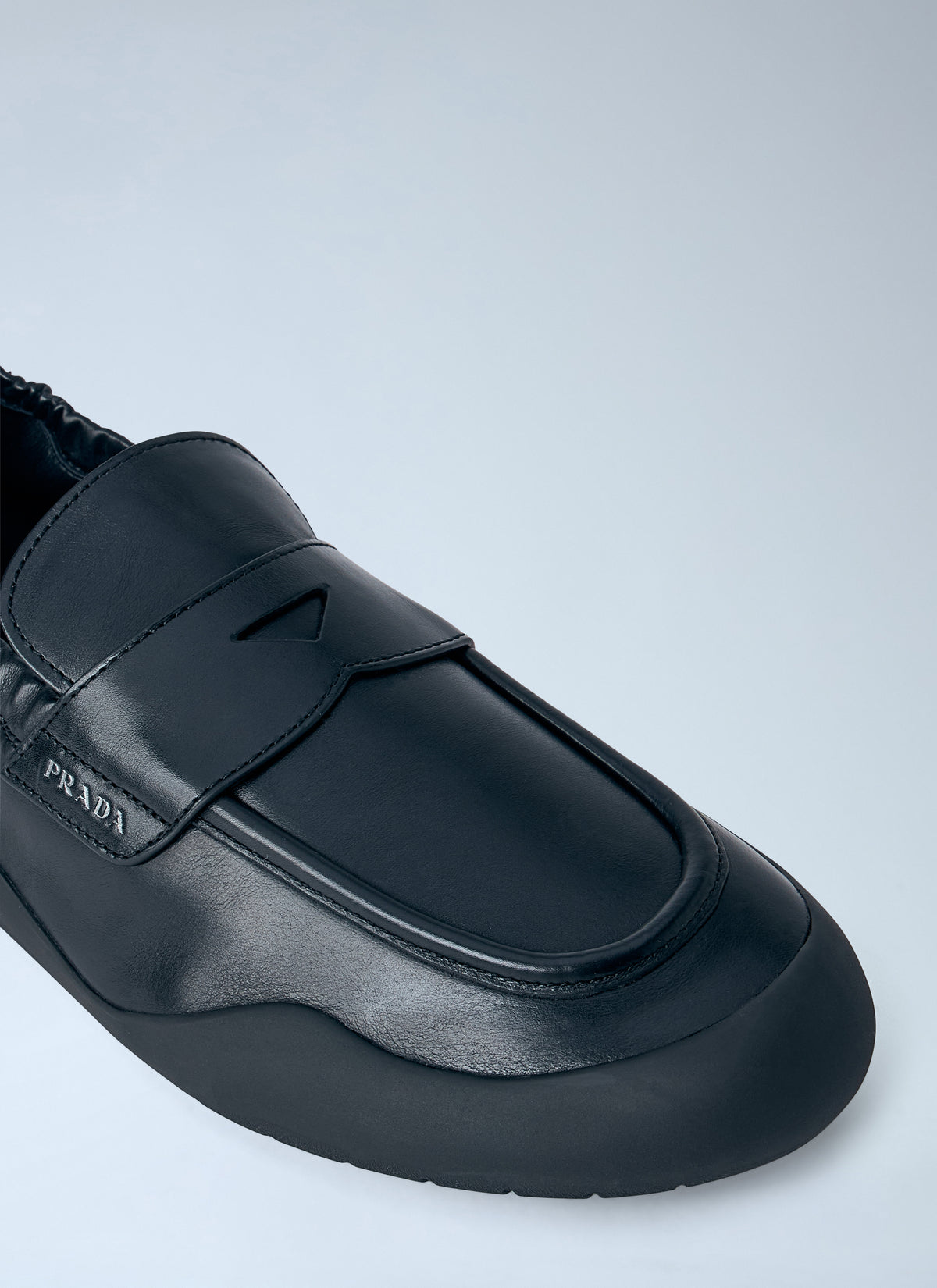 Prada Prada Men Leather Slip-On Loafers