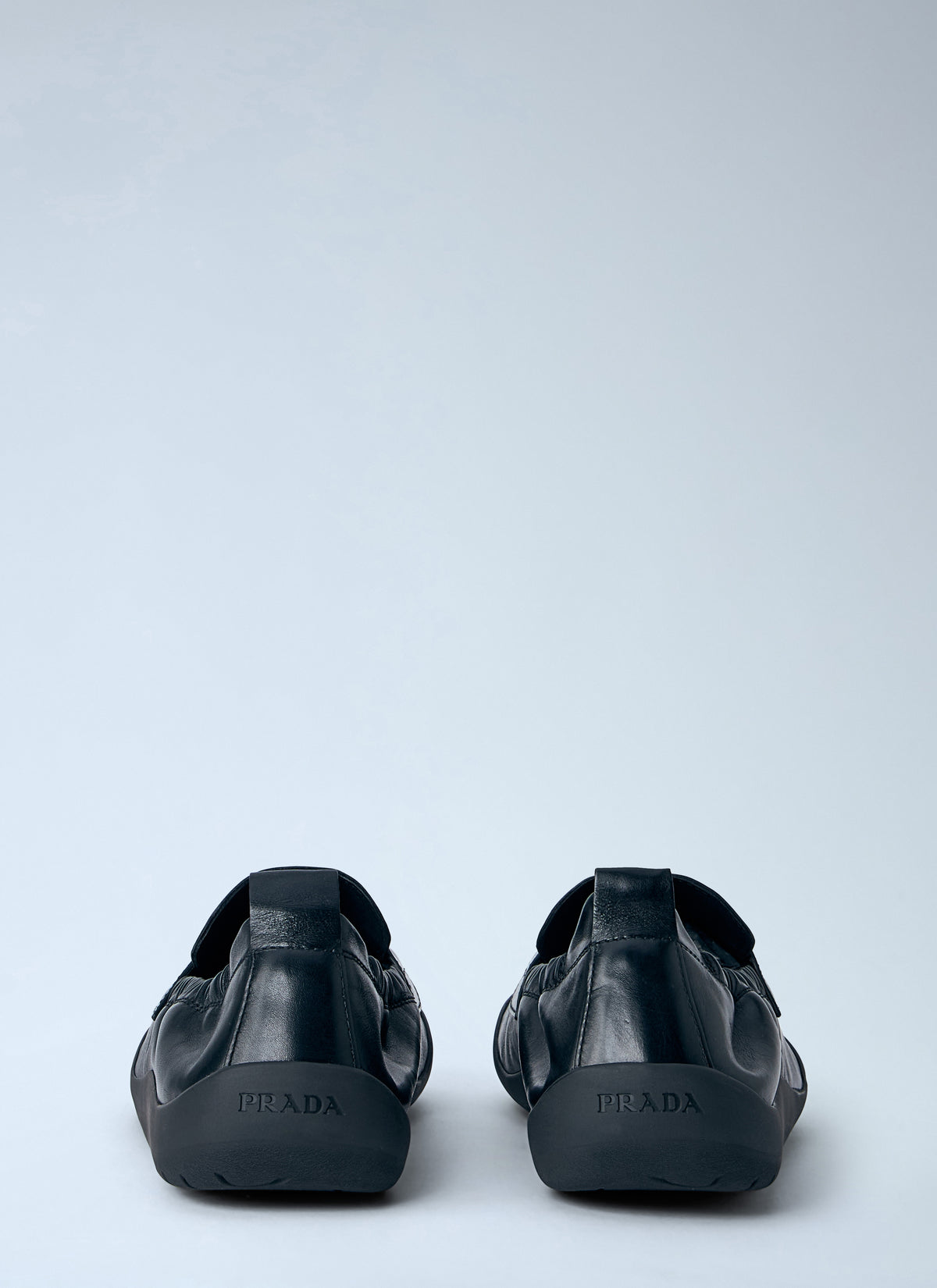 Prada Prada Men Leather Slip-On Loafers