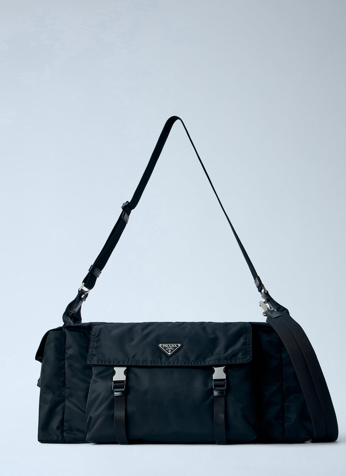 Prada Men Explore Re-Nylon And Leather Duffel Bag
