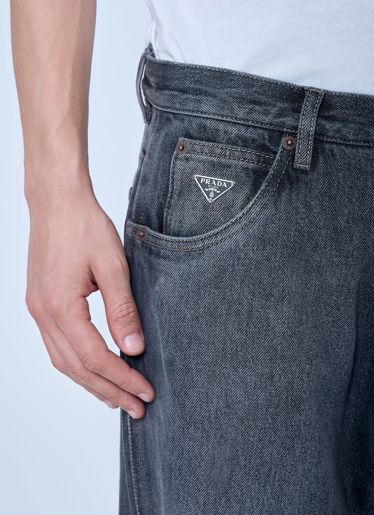 Prada Men Five-Pocket Denim Jeans