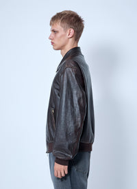 Prada Men Nappa Leather Bomber Jacket