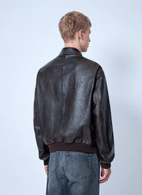 Prada Men Nappa Leather Bomber Jacket