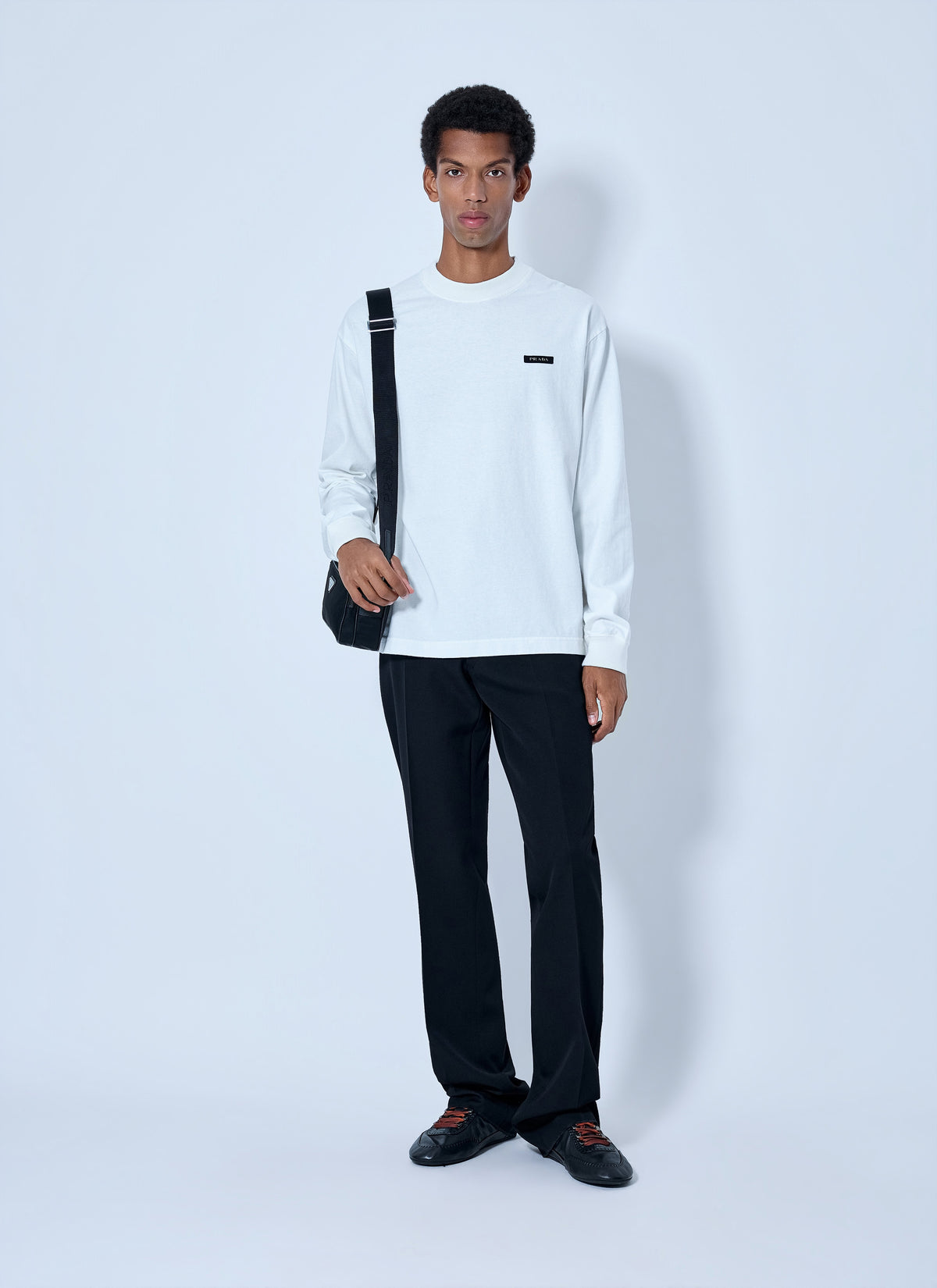 Prada Men Long Sleeve Logo Sweatshirt