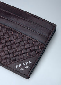 Prada Men Leather Card Holder