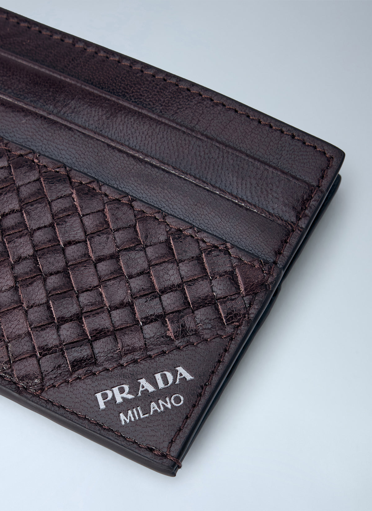 Prada Men Leather Card Holder
