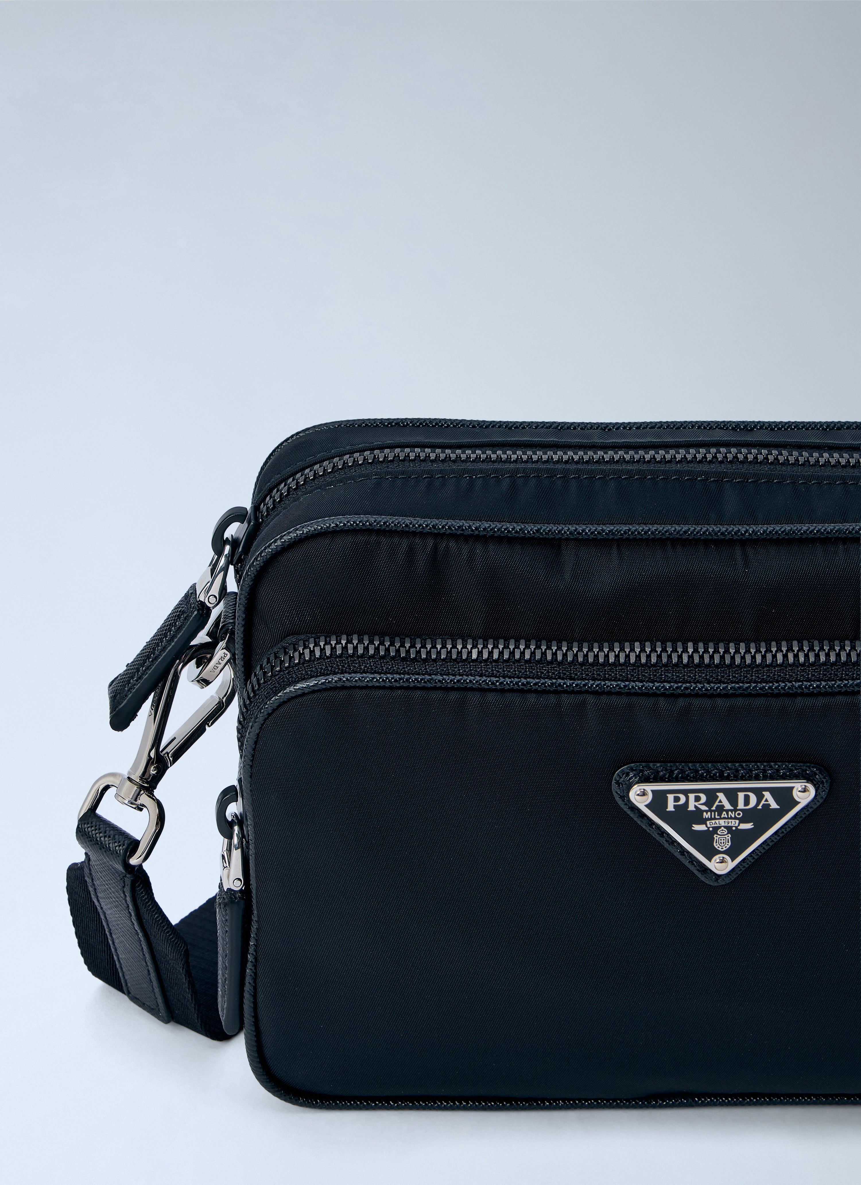 Prada Prada Men Re-Nylon And Saffiano Leather Crossbody Bag