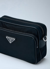 Prada Prada Men Re-Nylon And Saffiano Leather Crossbody Bag