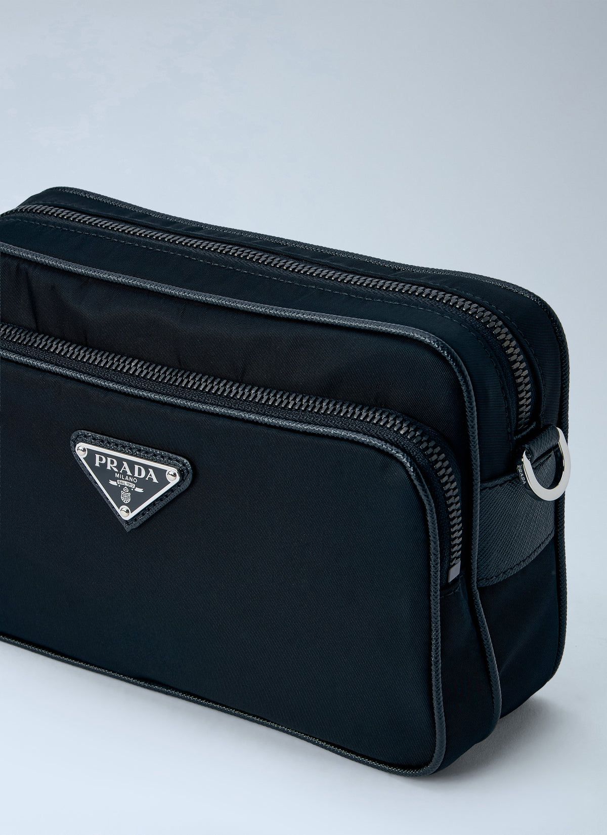 Prada Prada Men Re-Nylon And Saffiano Leather Crossbody Bag