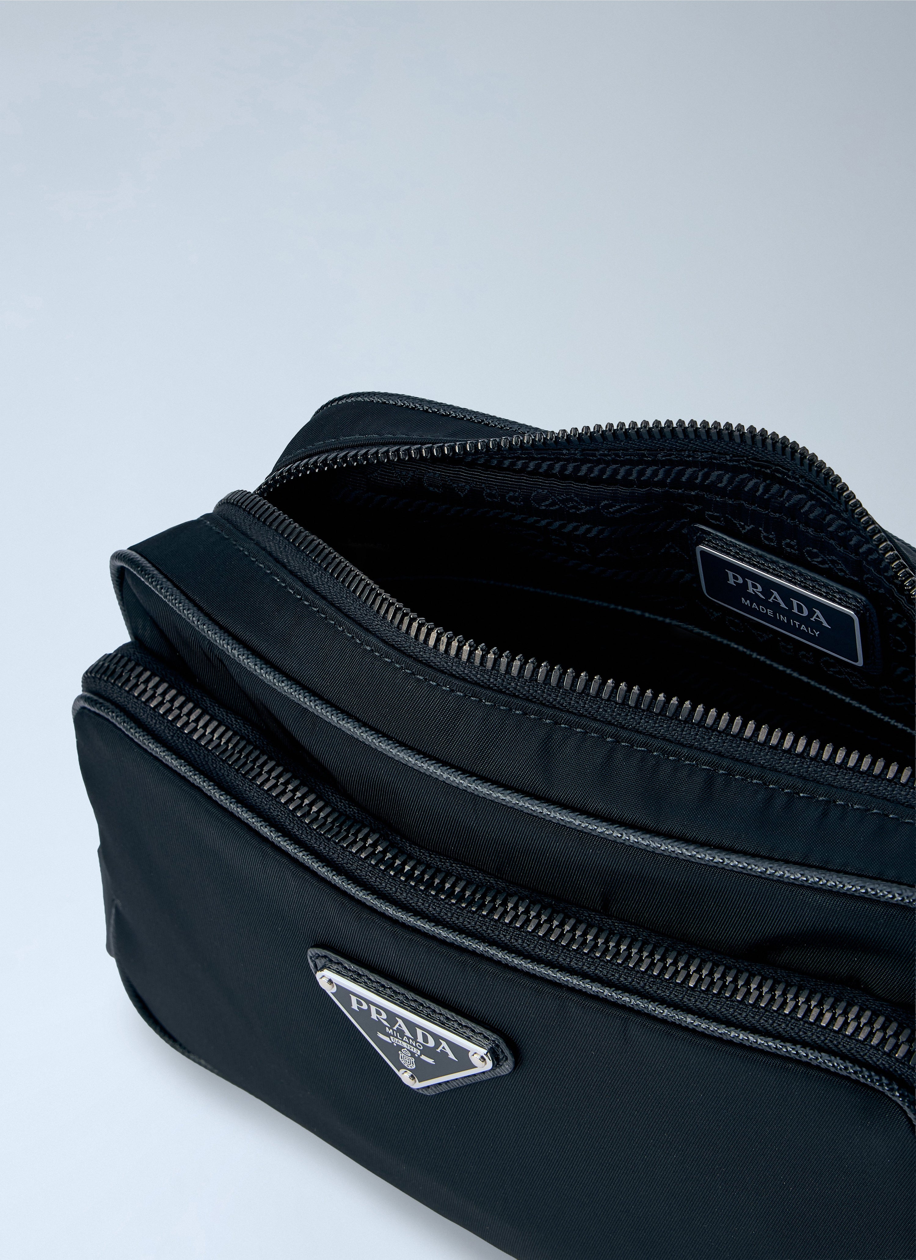 Prada Prada Men Re-Nylon And Saffiano Leather Crossbody Bag