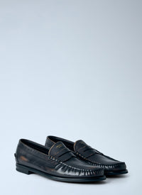 Prada Men Antiqued Leather Loafers