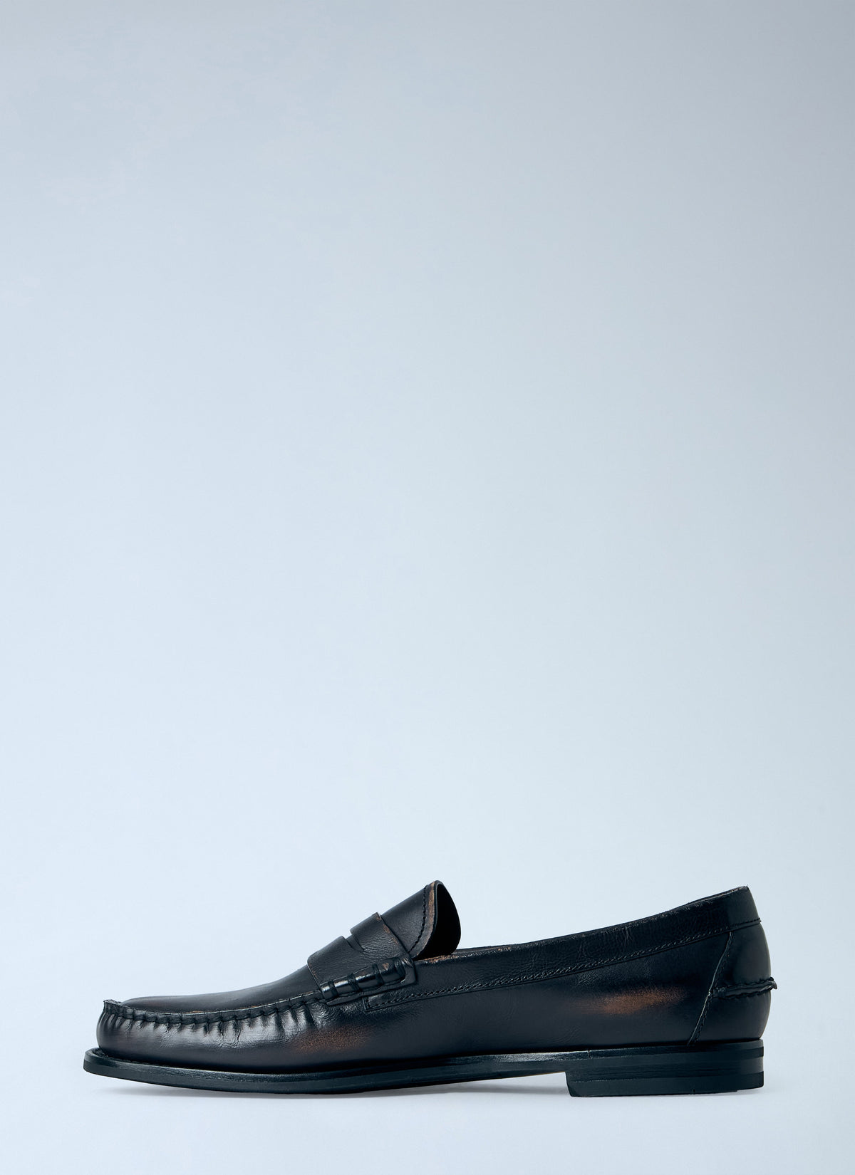 Prada Men Antiqued Leather Loafers