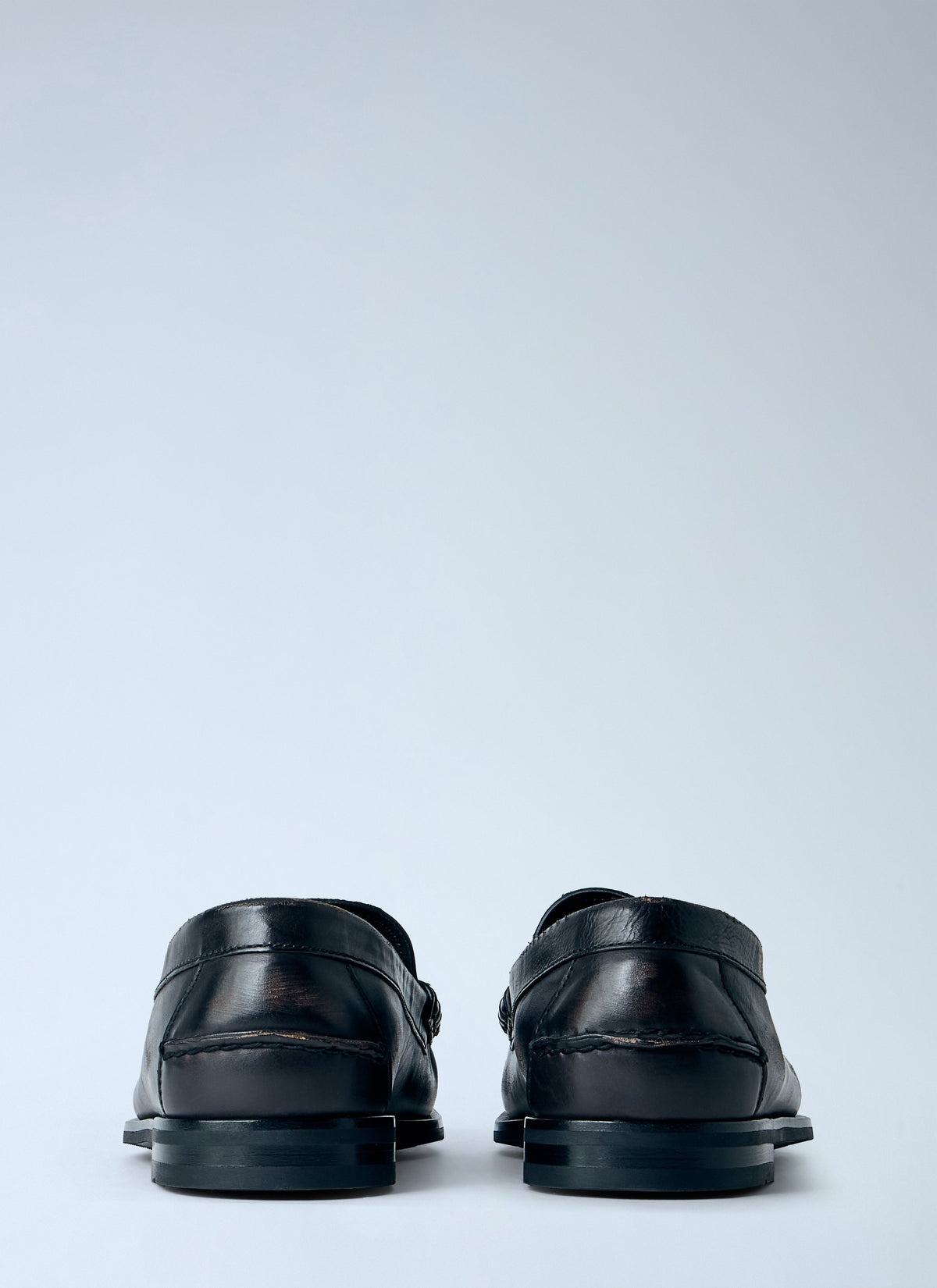 Prada Men Antiqued Leather Loafers