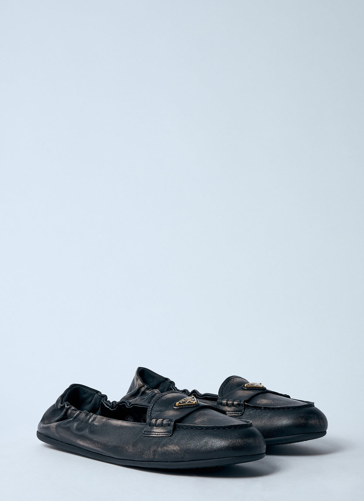 Prada Women Logo Plaque Loafters