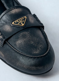 Prada Women Logo Plaque Loafters