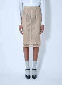 Prada Prada Women Crochet Midi Skirt
