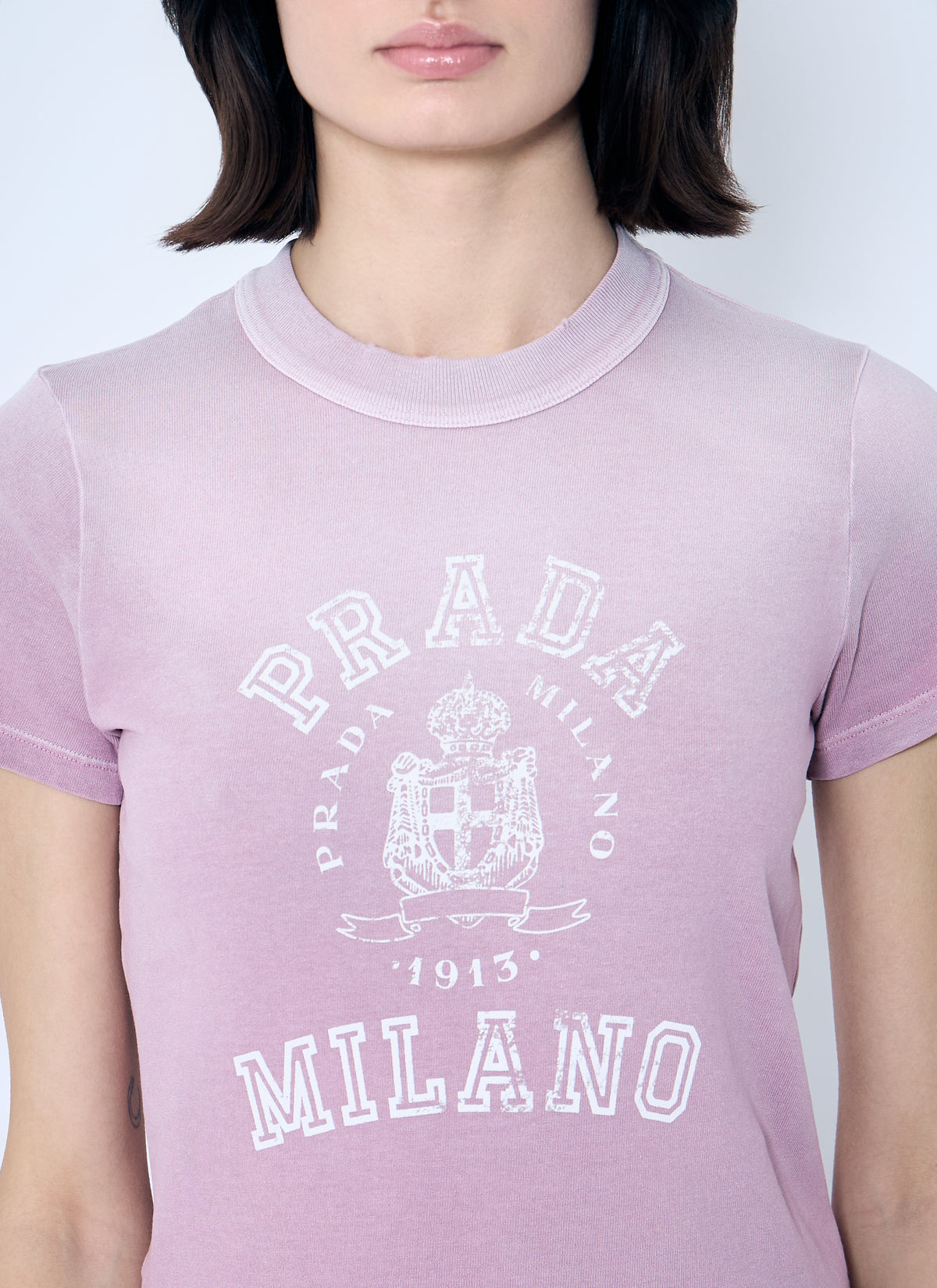 Prada Prada Women Logo Print T-Shirt