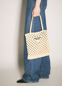 Prada Women Crochet Tote Bag