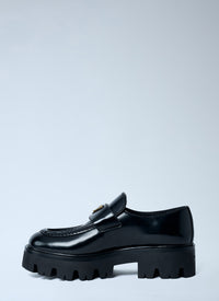 Prada Women Brushed Leather Loafers