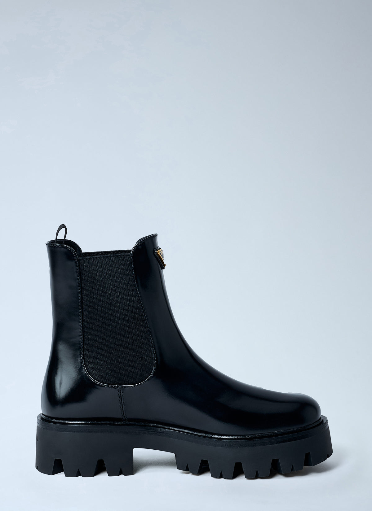 Prada Women Logo Plaque Ankle Boots