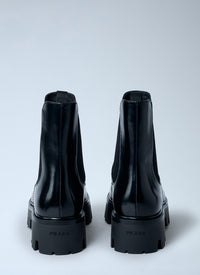 Prada Women Logo Plaque Ankle Boots