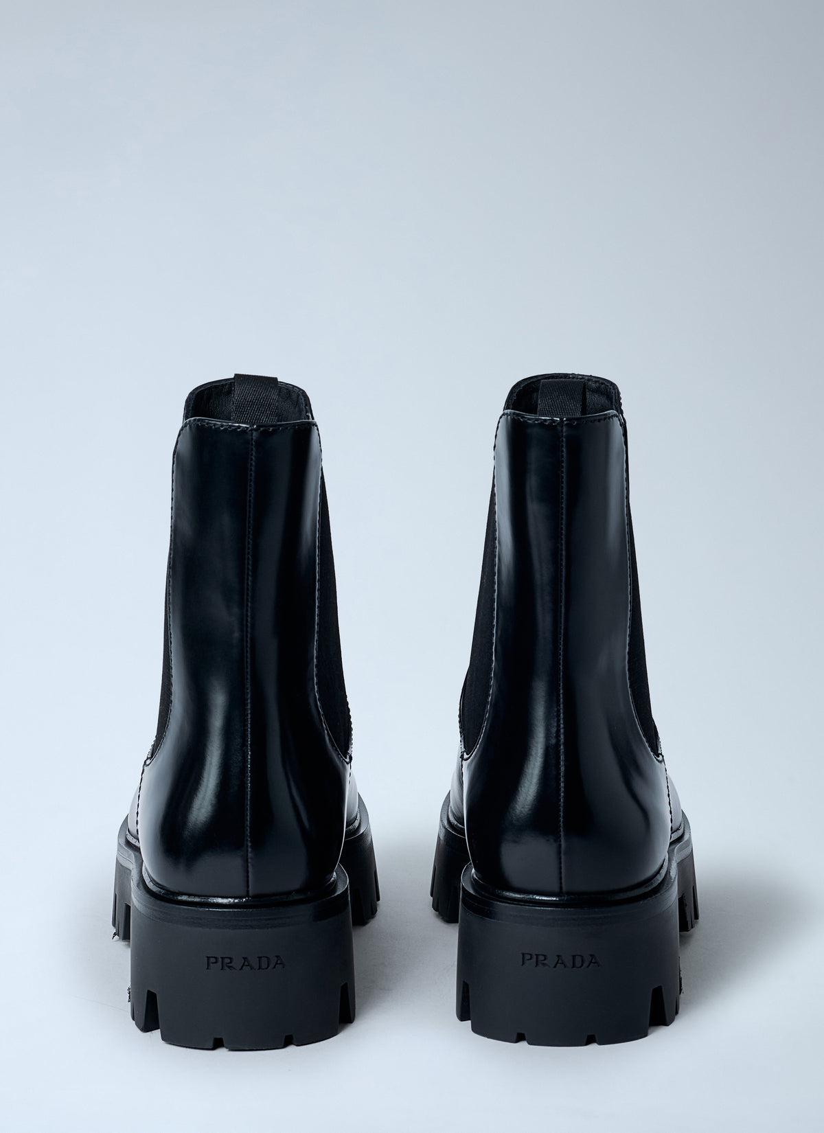 Prada Women Logo Plaque Ankle Boots