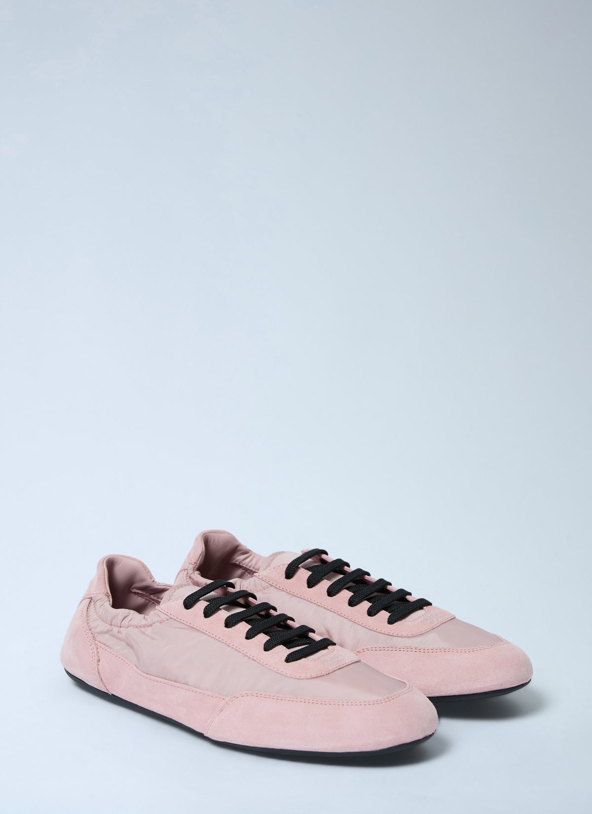 Prada Women Collapse Re-Nylon And Suede Sneakers